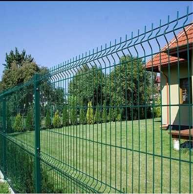 Огорожа паркан 3D сітка ПВХ зелена сіра коричнева