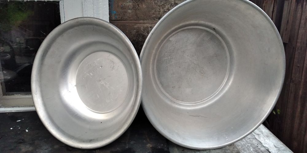 НОВІ миски/тази алюмінієві та емальовані