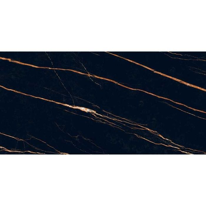 Gres Marquina graphite 60x120 black płytka lappato półpoler złota żyła