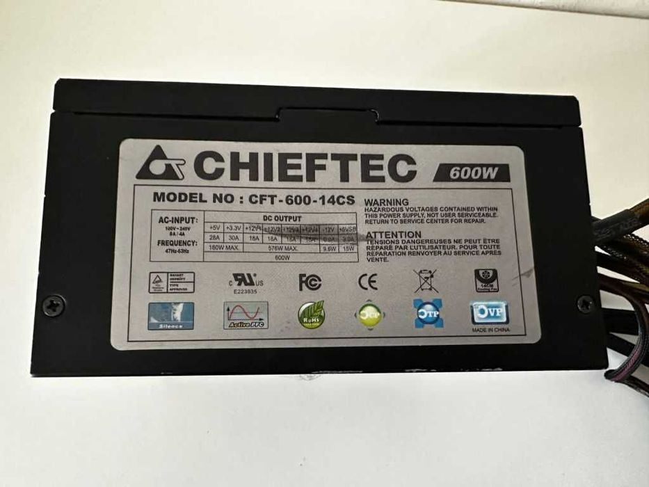 Блок живлення Chieftec CFT-600-14CS 600 W