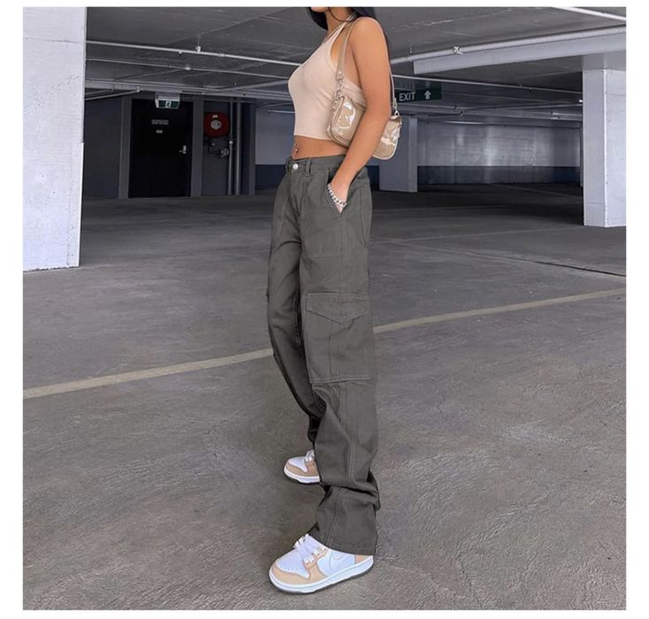Chaberlu cargo spodnie damskie baggy