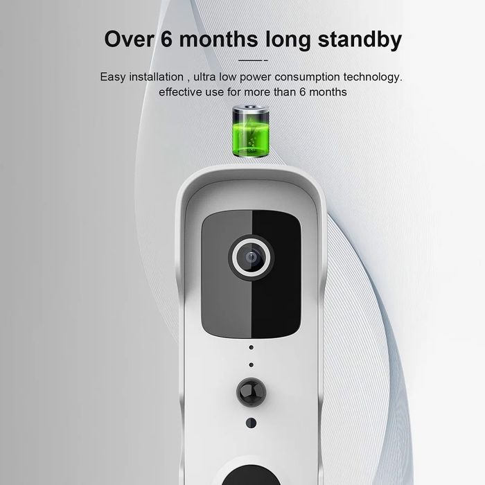 Campainha de Vídeo, Visão Noturna, Câmera FHD, WiFi, APP Tuya