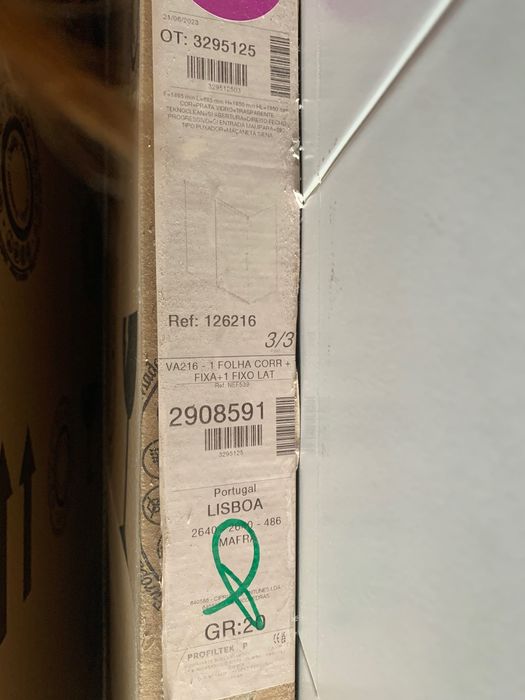 Cabine e base de duche NUNCA USADO