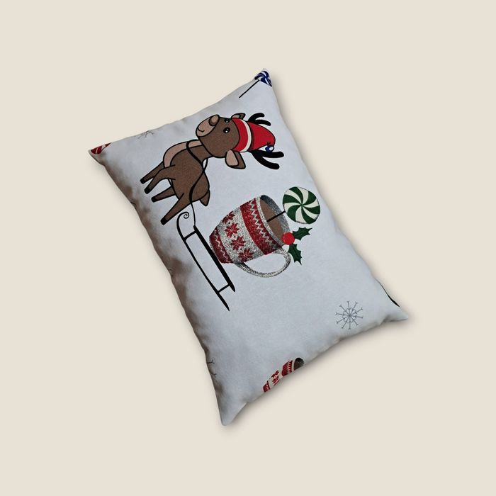 Подушка декоративна новорічна • наволочка на замку • різні дизайни