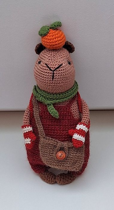 Kapibara szydełkowa amigurumi, maskotka, dekoracja, prezent