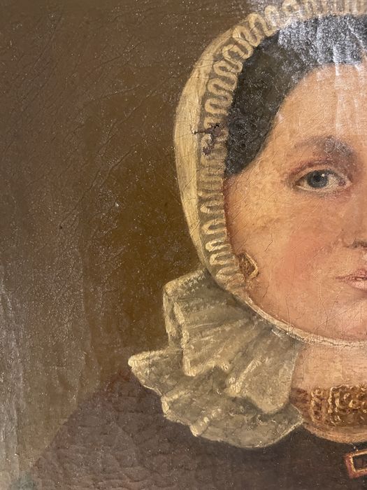 Dutch oil portrait, mid-19th century, 1840–1860