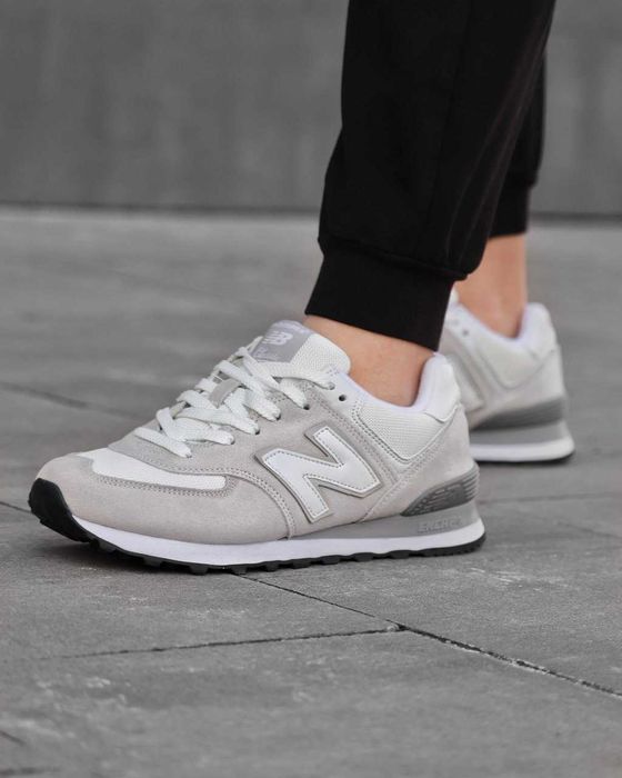 !SALE! New Balance 574 Light Grey White 36 37 38 39 40 41 42 43 44 45 нб