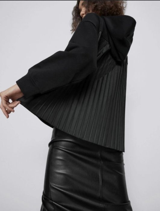 ZARA okazja plisowana bluza r. S nowa