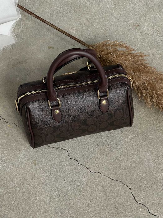 Сумка женская Coach Mini Rowan Crossbody In Signature через плече Коуч