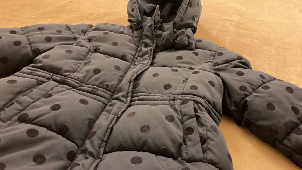 Kispo (casaco acolchoado) azul marinho para menina