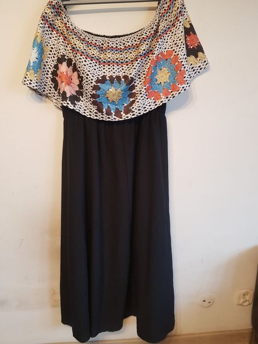 Długa sukienka plus Size dekolt hiszpanka Shein  46-48