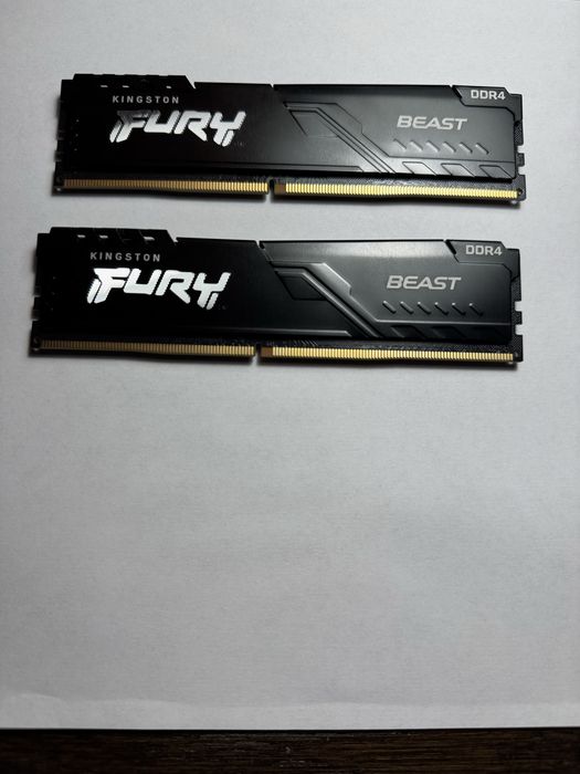 Оперативна пам’ять Kingston Fury Beast DDR4 3200MHz (KF432C16BBK2/16)