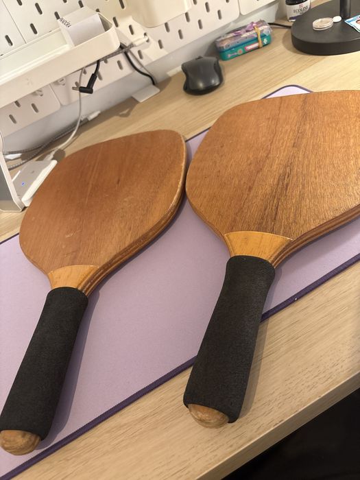 Rakietki plażowe Tecnopro – drewniane – bez piłeczki (gra Raketes)