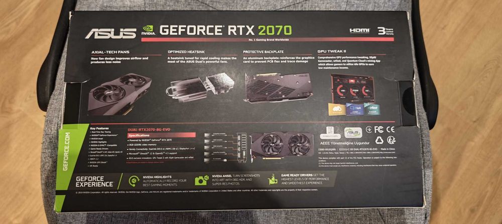 ASUS GeForce RTX 2070 Dual EVO 8GB GDDR6 — Excelente Estado