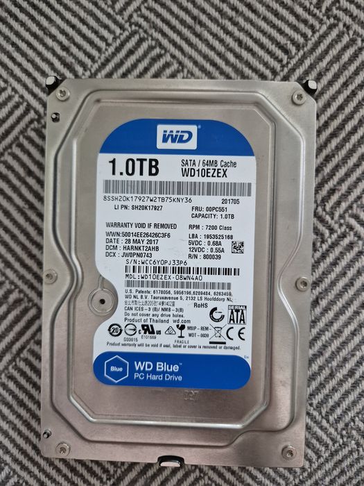 Продам HDD SATA 1TB wd blue