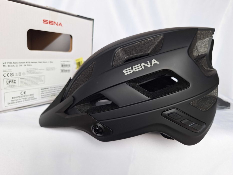 Kask rowerowy Sena Smart MTB Helmet M1 Evo Matt Black L 59-63cm