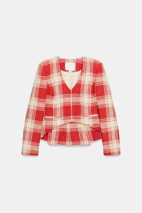 Zara elegancka marynarka w kratę, S