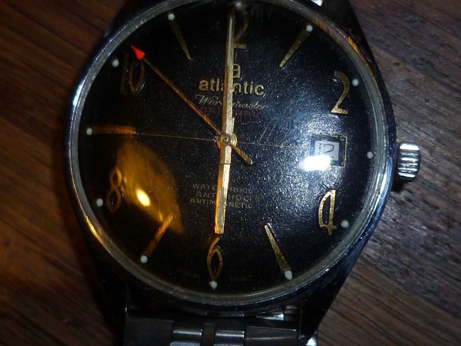 Zegarek atlantic worldmaster oryginal 17 jewels czarny