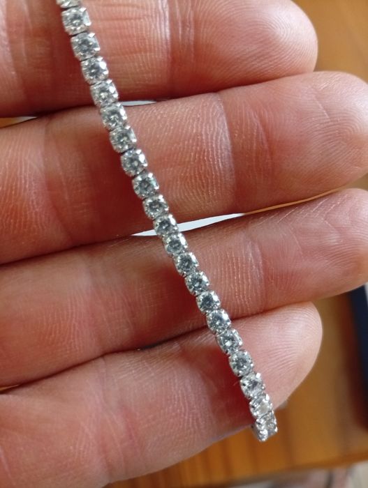 Pulseira c/brilhantes Lotus Silver