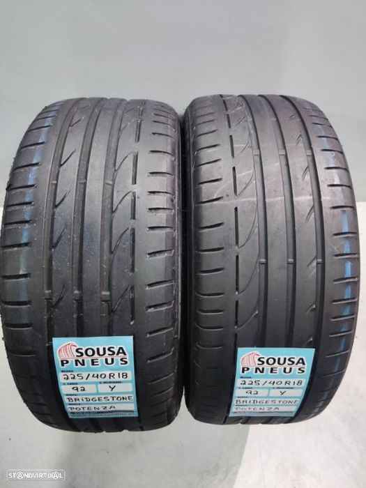 2 pneus semi novos 225-40r18 bridgestone - oferta dos portes