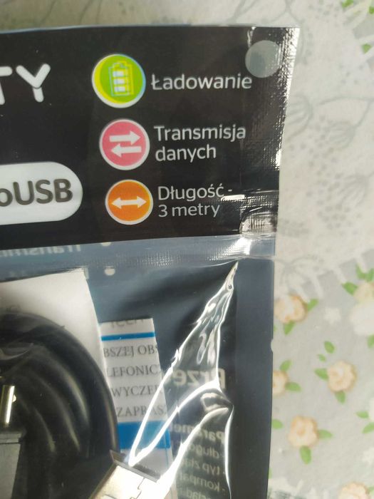 Kabel Micro USB Długi 3m Czarny