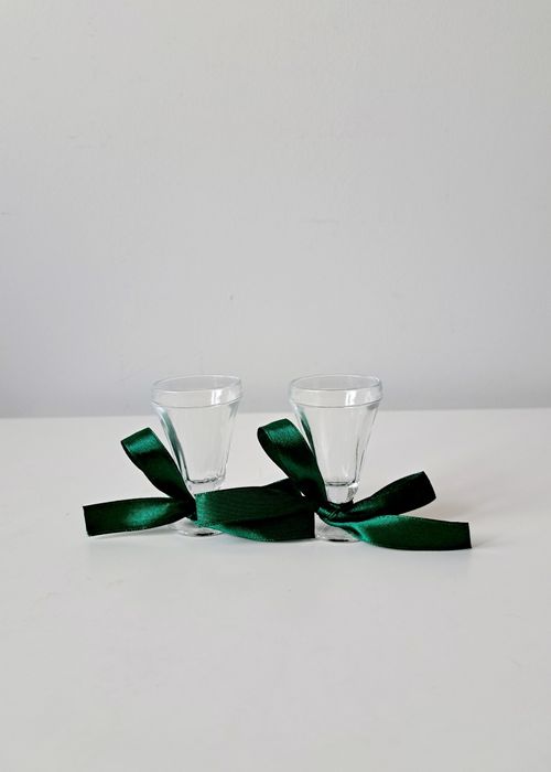 Kieliszki ślubne Kieliszki oszukane butelkowa zieleń