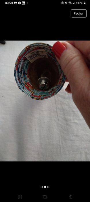 Santo António feito de papel, novo para colecionadores, com campainha