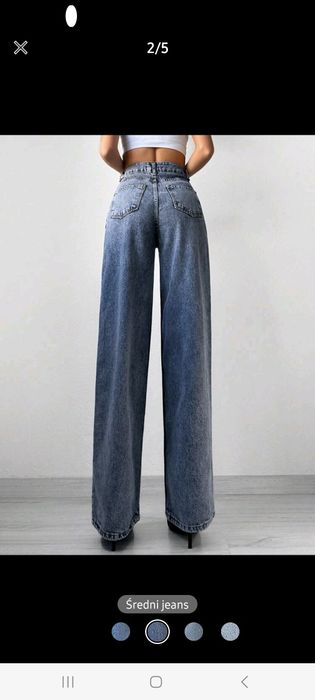 Sprzedam nowe jeansy Shein XS szerokie dzwony