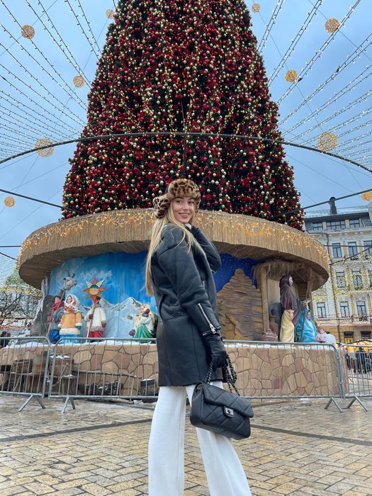 Дублянка натуральна M,L ,авіатор, косуха.Натуральная дубленка 44-46-48