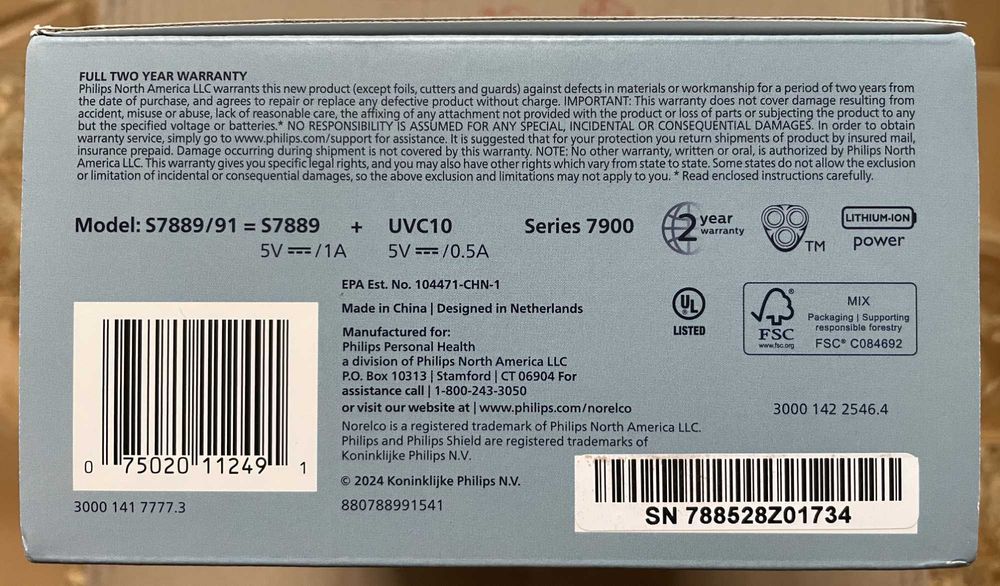 Електробритва Philips Norelco Shaver 7900 UV Cube  | NEW