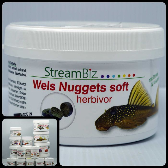 StreamBiz WELS NUGGETS Soft Herbivor 250g - AQUASZOP