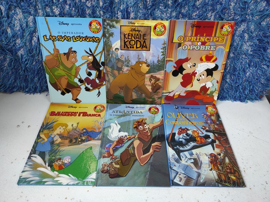 Livros infantis/juvenis: Disney - Mickey, Branca de Neve, Pinóquio, Tarzan, Kuzco / Dreamworks - Madagáscar, Pular a Cerca / Spongebob / Rua Sésamo