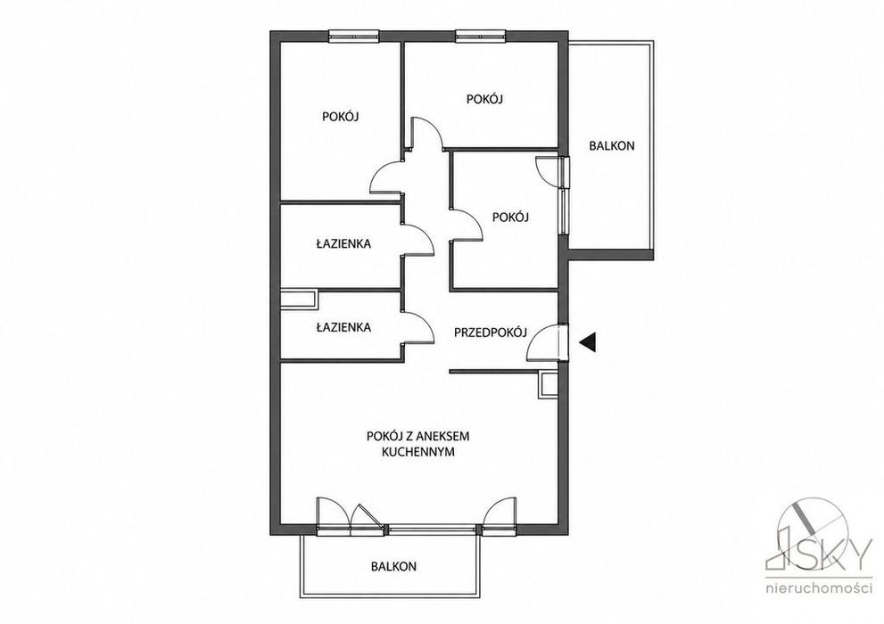 4 pokoje | Centrum | 2 balkony | bez PCC