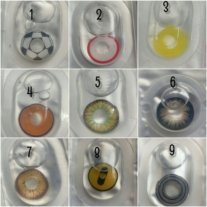 карнавальні кольорові контактні лінзи без діоптрій.  Пара