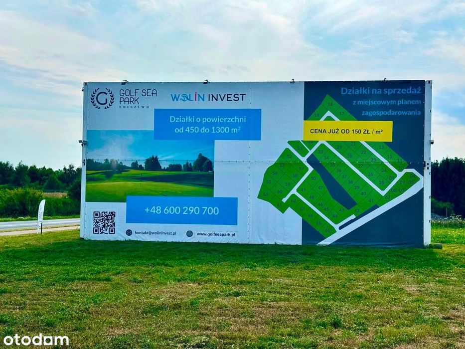 Działka budowlana w Kołczewie - blisko morza i pola golfowego