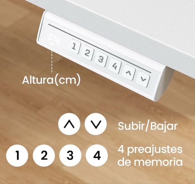 Secretaria Regulavel Electrica Ergonomica, Branca - Como NOVA