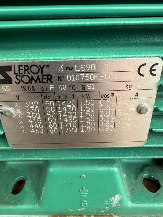 Silnik elektryczny LEROY-SOMER 1.5kW 1430 obr/min LS90L | Solidny!