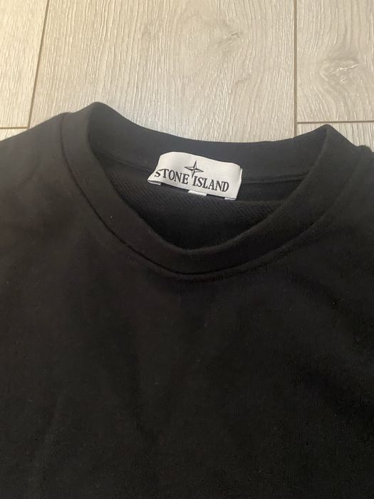 Черный Лонгслив Stone Island