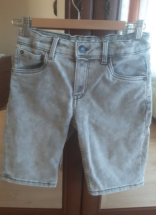 Spodenki jeansowe,  chłopięce, C&A  r.158 /regulacja w pasie/nowe/