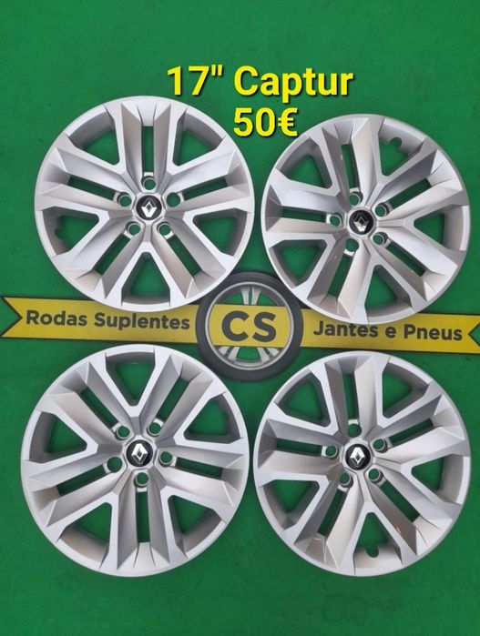 Tampões roda 17" Renault Captur, Mitsubishi, 15" Clio
