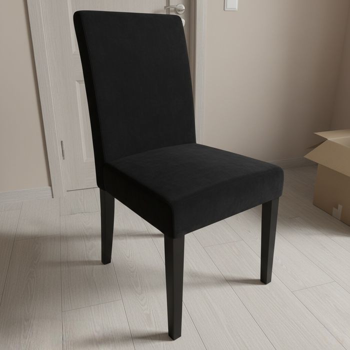 Conjunto 4 Cadeiras de Jantar Pretas - Estofadas (Como Novas)