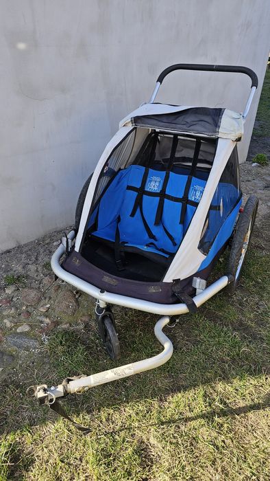 Przyczepka do rowera dwuosobowa XLC duo 3w1 wózek biegowy