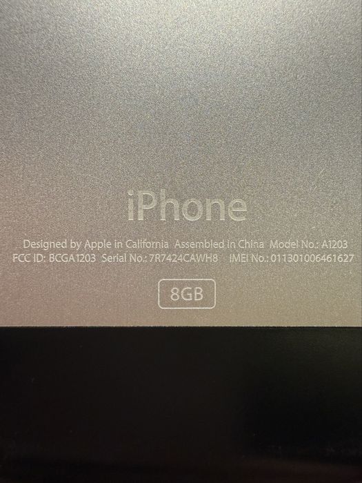 iPhone 2G iOS 1.0 Ніколи не оновлювався, Раритет