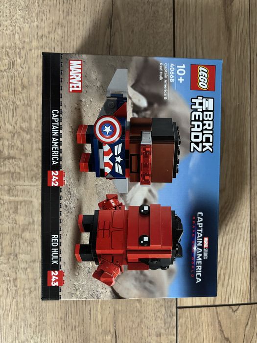 Lego 40668 Figurki Kapitana Ameryki i Czerwonego Hulka , BrickHeadz