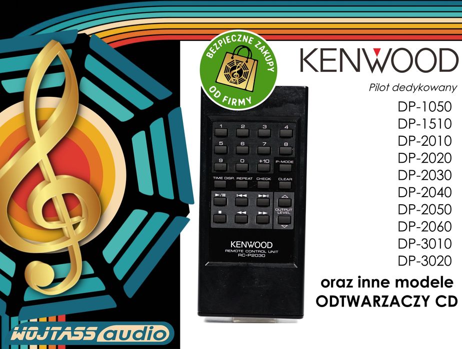 Kenwood RC-P2030 – oryginalny pilot do odtwarzaczy CD Kenwood – vintage Hi-Fi