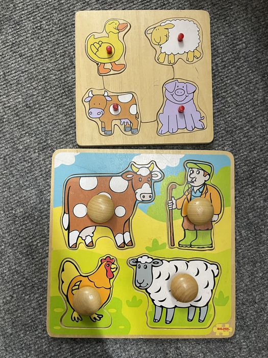 Układanki drewniane Montessori