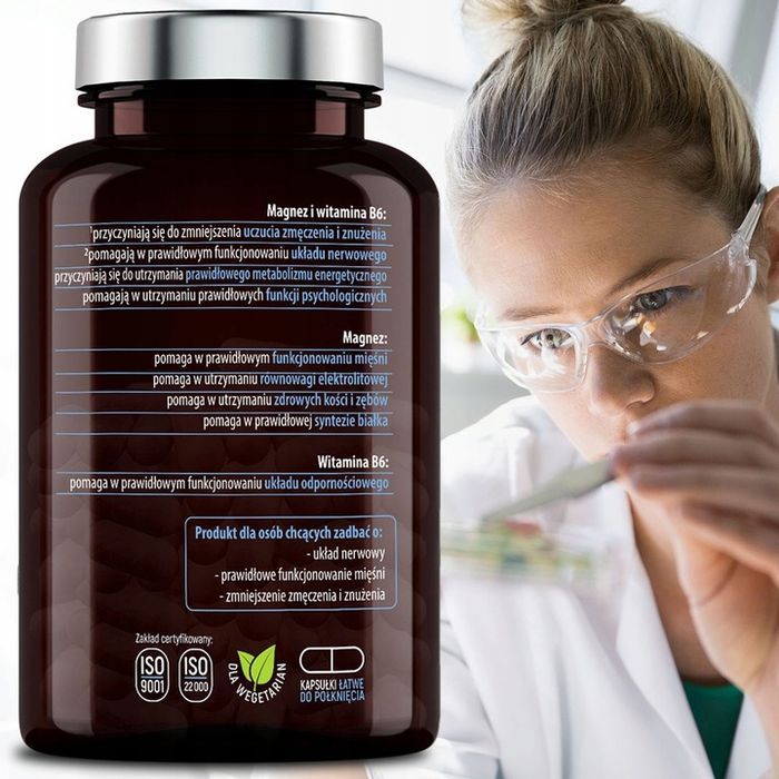 magnez cytrynian forte +b6 100% prosty czysty skład doskonała wchłanialność
