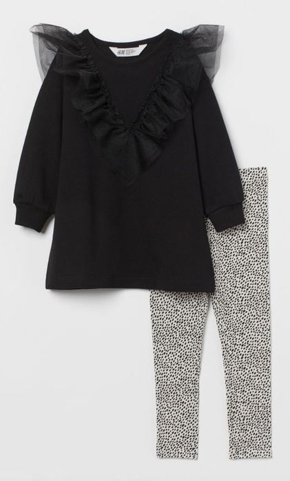 rezerwacja HM zestaw sukienka, tunika i leginsy NOWE rozmiar 110