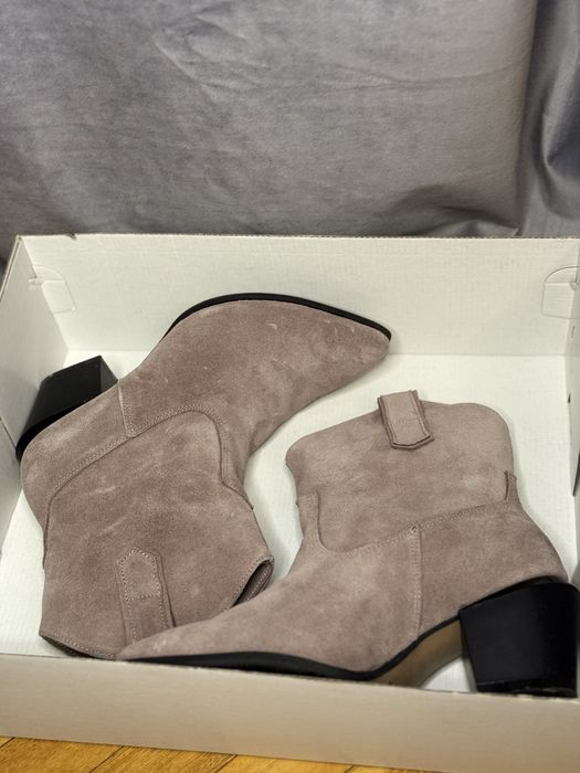 Казаки с натуральной замши ковбойки ботинки