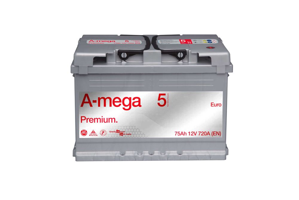 Akumulator Amega 75 Ah 720 A (EN) PREMIUM M5